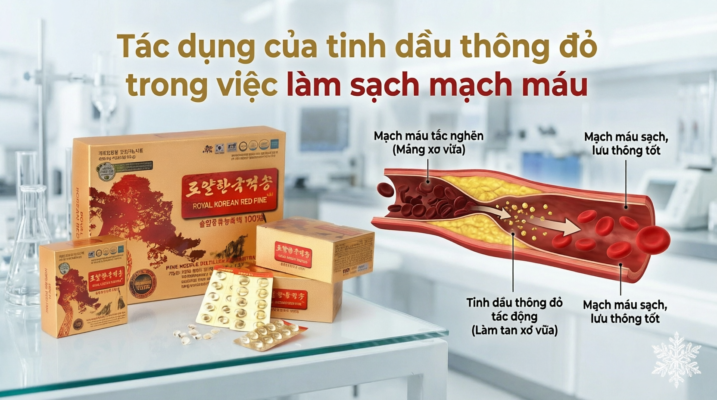 Tác dụng của tinh dầu thông đỏ trong việc làm sạch mạch máu